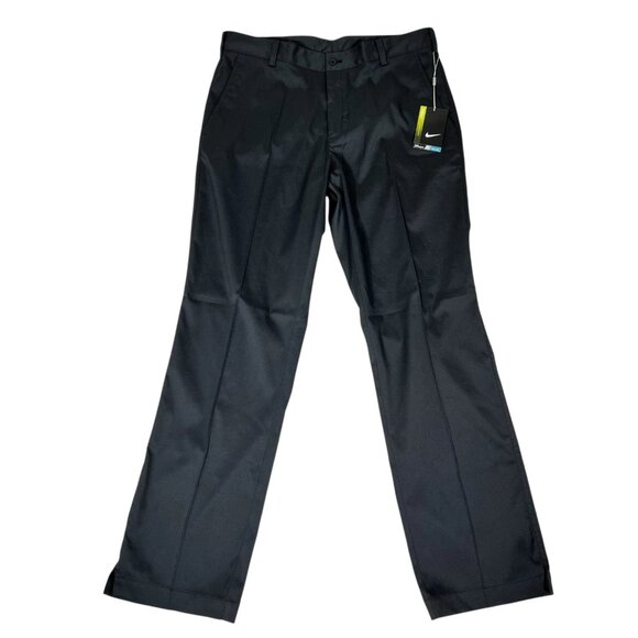 NWT Nike Golf Dri-Fit Mens Black Standard Fit Relaxed Dress Pants Size 34x32 - Picture 1 of 9